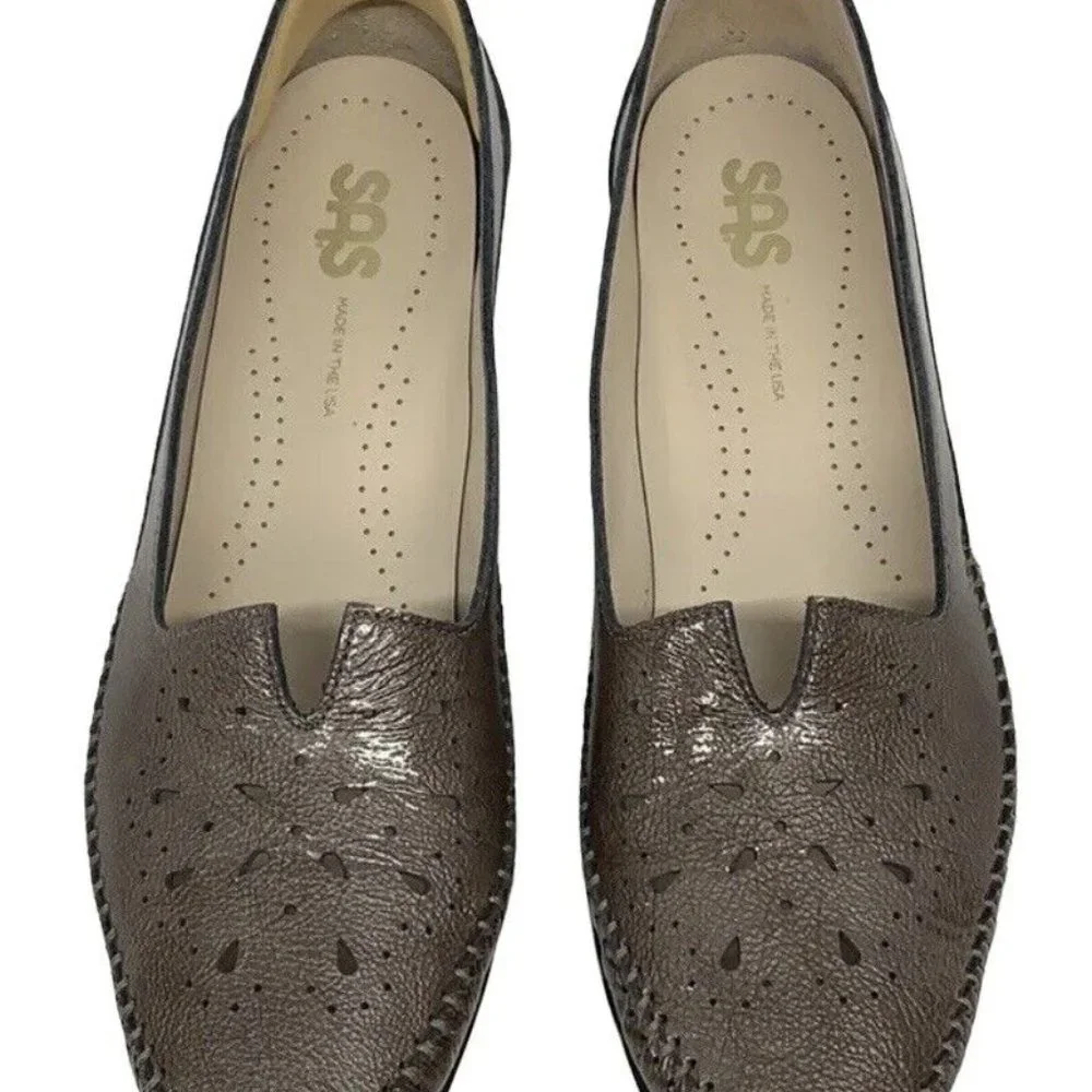 SAS Sonyo Taupe Brown Slip On Pumps Shoes US 7.5 N